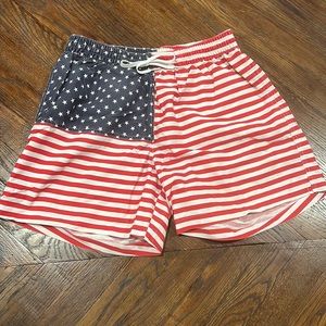 American Flag Chubbies swim trunks with liner removed